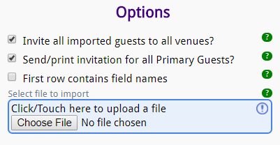 Guest list import