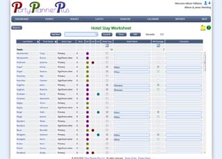 Keep track of which guests stay at hotels.